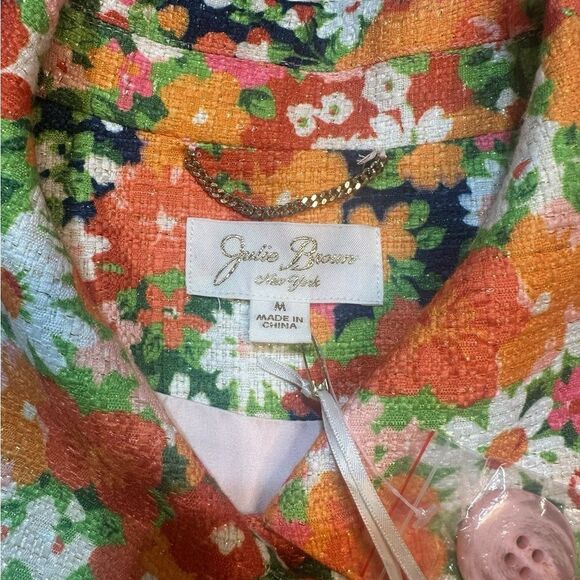 Julie Brown Mod Style Mildred Topper Coat in Bora Bora Size Medium NWT - Picture 15 of 16